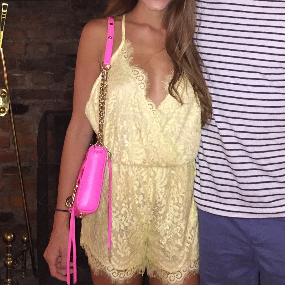 Yellow Lace Romper